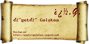 Égető Galatea névjegykártya